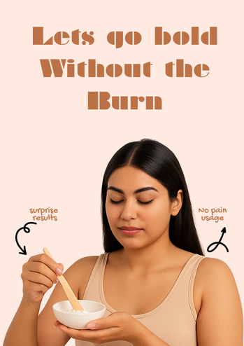Happy woman with smooth skin after using herbal hair remover